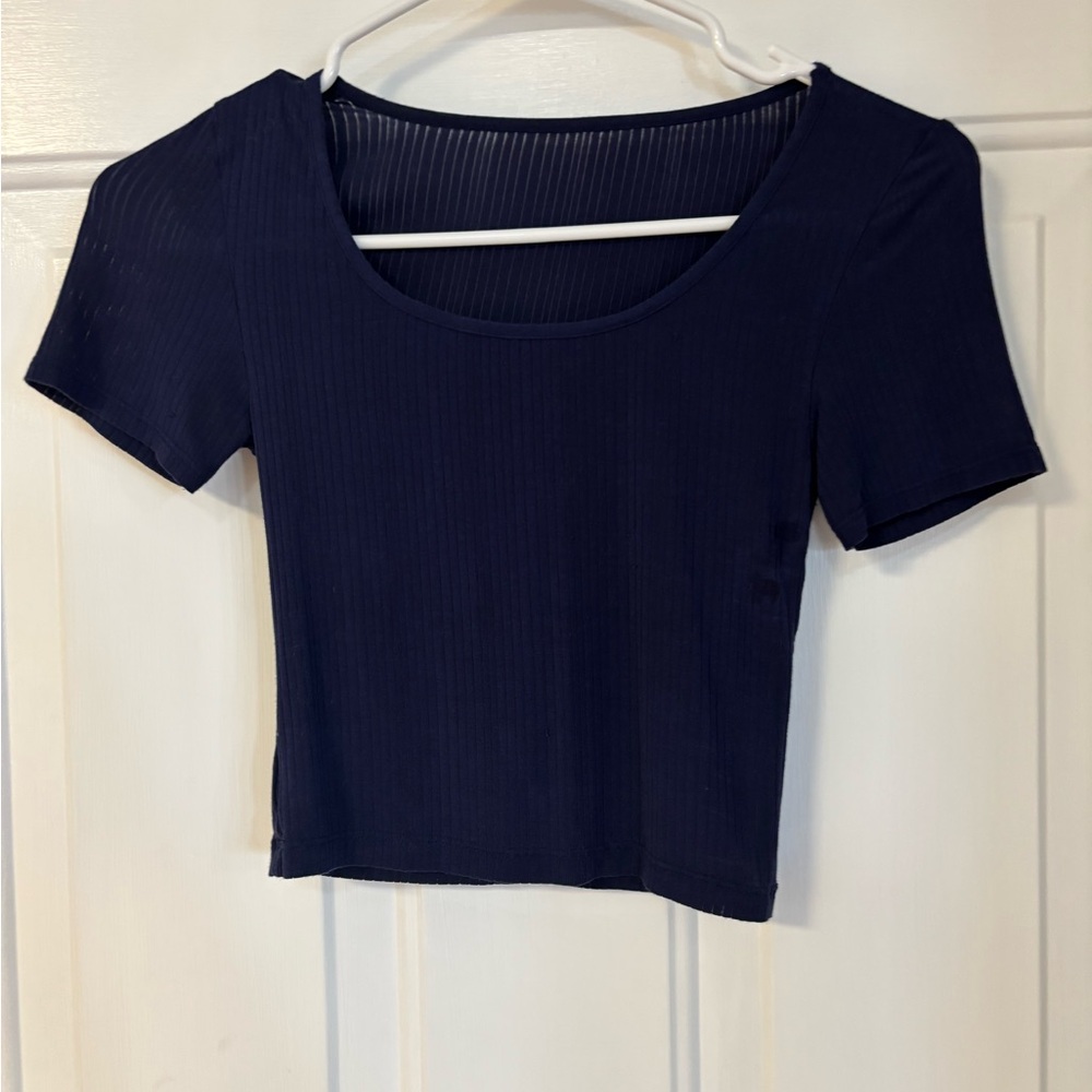 Aerie Dark Blue Crop Top
